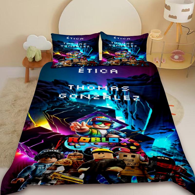 Roblox Game Duvet Cover Cartoon Children Bedding Set Comforter Cover Soft Bedroom Dormitory Home Decor Gifts