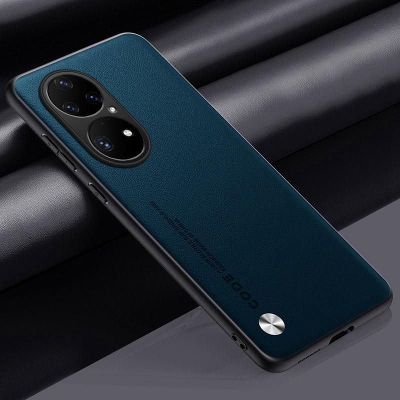 Роскошный чехол из искусственной кожи для Huawei P50 Pro Задняя крышка Силиконовый противоударный Чехол для телефона с полной защитой для HuaweiP50 Pro P50Pro