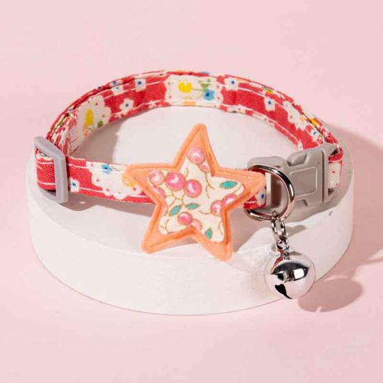 Ошейник для кошек с подвеской в виде колокольчика, дизайн в виде бабочки и звезды, регулируемый ошейник для котенка