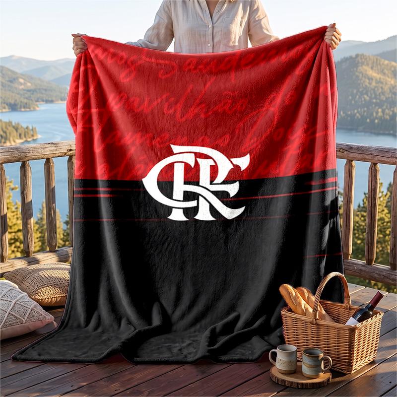 Warm Flannel Blanket Flamengo Pattern, Lightweight Comfortable Throw Blanket for Bed Sofa Use