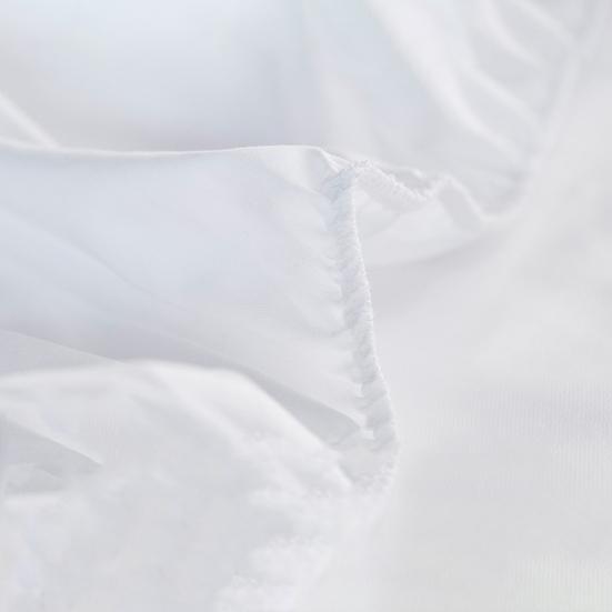 Waterproof Fitted Sheet King Mattress Protector Cover Solid Color Breathable Fabric Easy