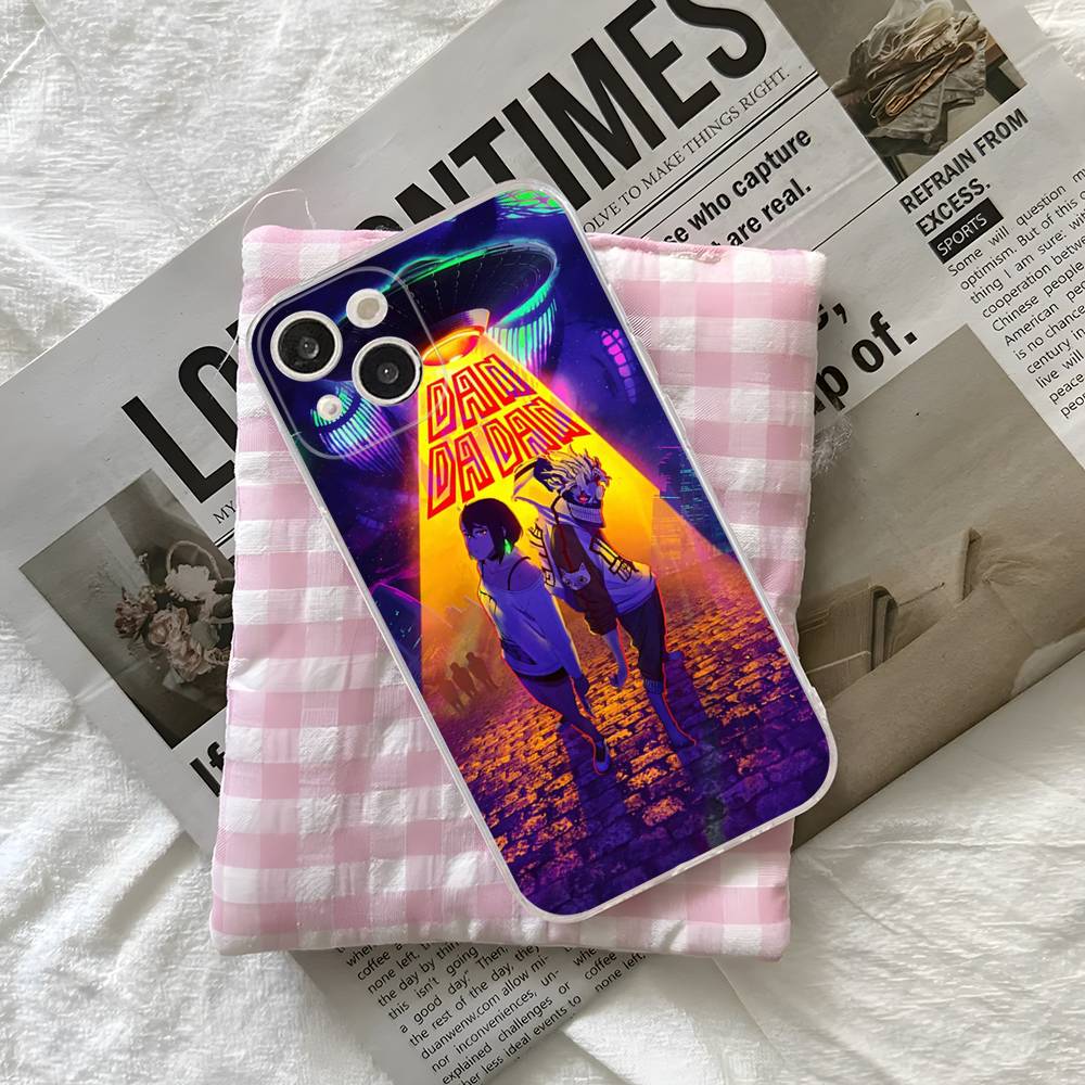 D-Dandadan Anime Transparent Soft Phone Case For iPhone 15 12 14 16 17 13 Plus 11 Pro Max 13 Pro