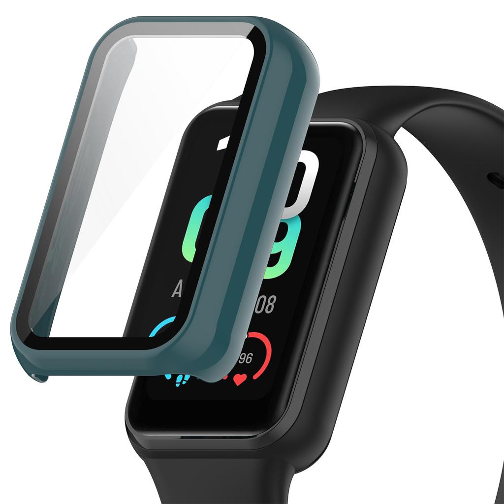 Чехол-защитное стекло 2в1 для Huami Amazfit band 7 Smart Полный защитный чехол Бампер Крышка Корпус Закаленная пленка Жесткий край