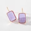 Pinkdudu Fashion Color Rhinestone Stud Earrings Simple Alloy Square Glass Earrings for Women Jewelry Gifts PD685
