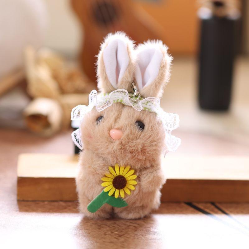 Rabbit Cute Cartoon Plush Keychain Soft Short Plush Gifts Bag Decor Doll Kid