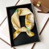 70 * 70 Four Seasons Available New Women'S Small Square Scarf, High Grade Letter Printed Scarf, Professional Scarf, Satin Scarf
