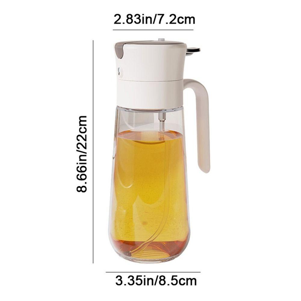 Leakproof 2 in1 Oil Sprayer Food Grade Glass Sauce Seasoning Container Oil Spray Bottle Air Fryer
