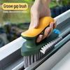 3 In 1 Handheld Grout Cleaning Brush - Heavy Duty Bristles for Bathroom Toilet Corners, Tile & Floor Gaps | Multifunctional Scrubber