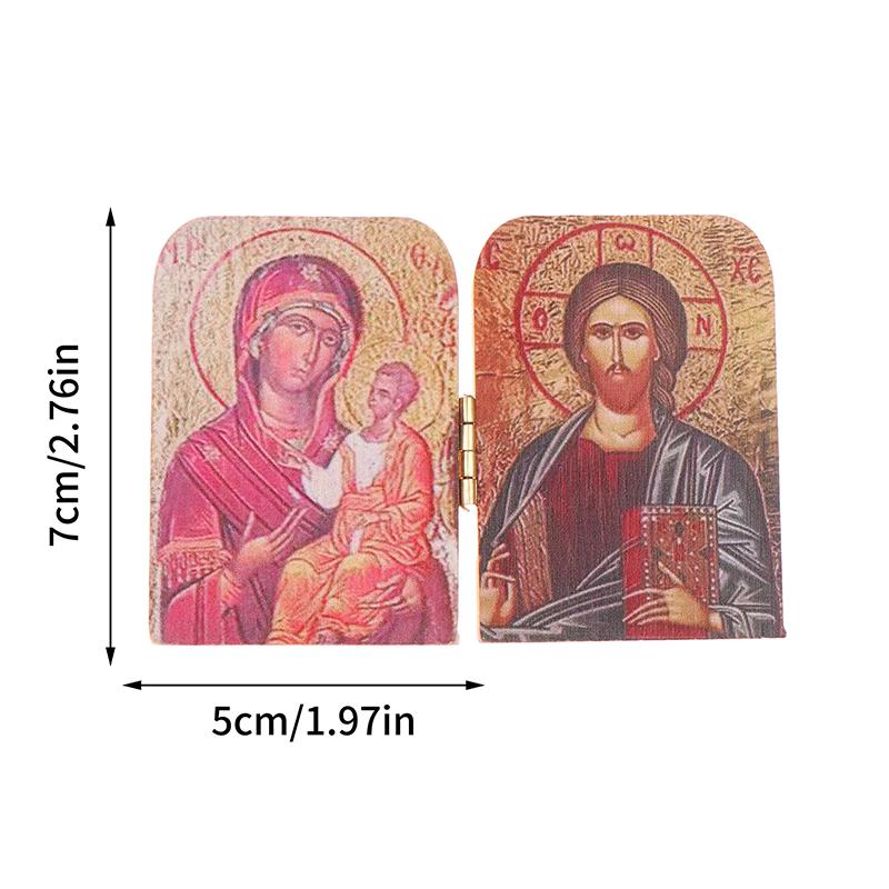Christ The Teacher And Virgin Of Kazan Catholic Orthodox Icon Diptych For Travel Home Display Religious Gift