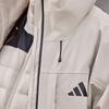 Adidas Легкая водонепроницаемая куртка-пуховик «три в одном» с однотонным логотипом бренда, унисекс, светло-коричневая JM9138