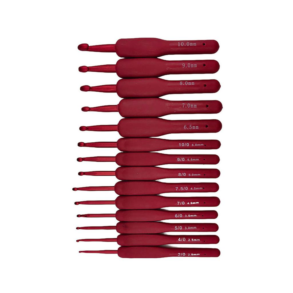 14 шт. эргономичный крючок для вязания, ткачества, рукоделия, 2,0 мм-10 мм, эргономичный крючок для начинающих любителей