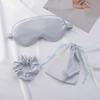 Silk-Like Eye Mask Set: Headband, Scrunchies, Bag - Perfect Wedding Favor & Outdoor Sleep Companion