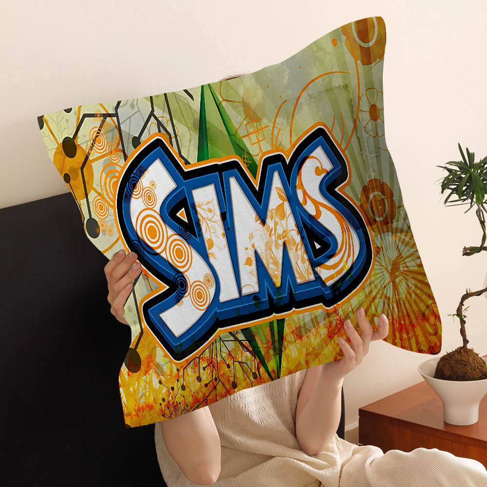 Game Funny Art The S-Sims 4 Pillowcase Toon Gift Cushion Cover Bedroom Home Sofa Chair Seat Decor Pillow Case