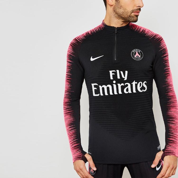 Nike Contrasting Colors Alphabet Team Half Zipper Soccer Jacket 'Black Pink' Men's 894192-011