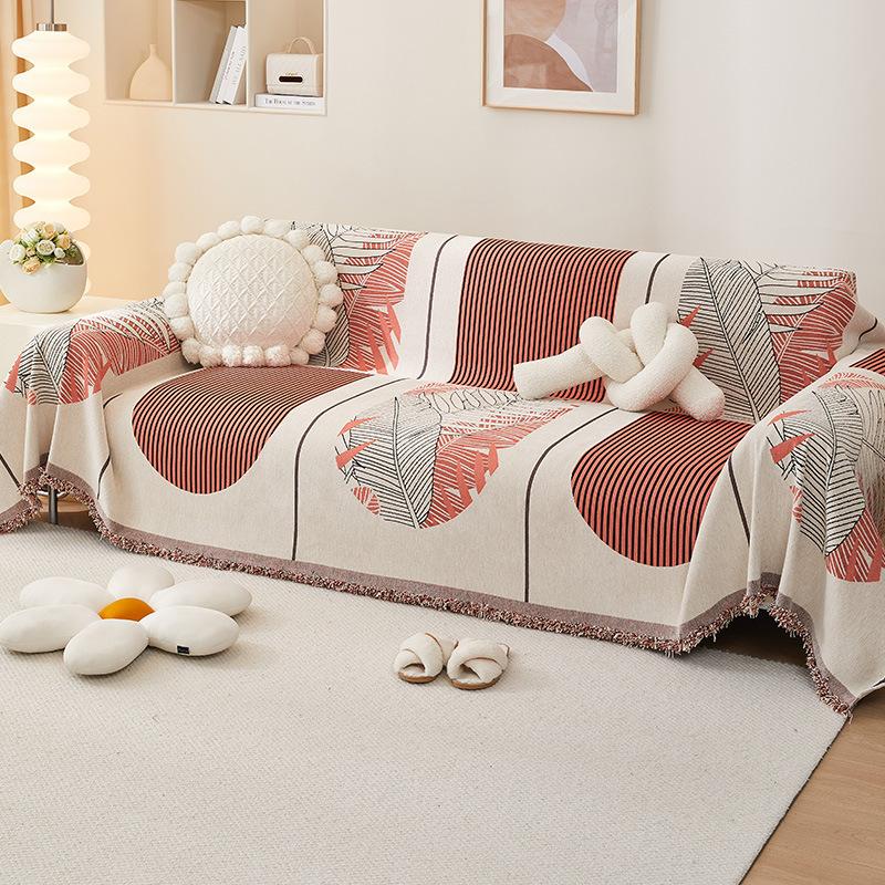 Ins Style Sofa Towel Full Cover Cloth Green Chenille Four Seasons Universal Sofa Cushion Cover High-Grade Sofa Cover Towel