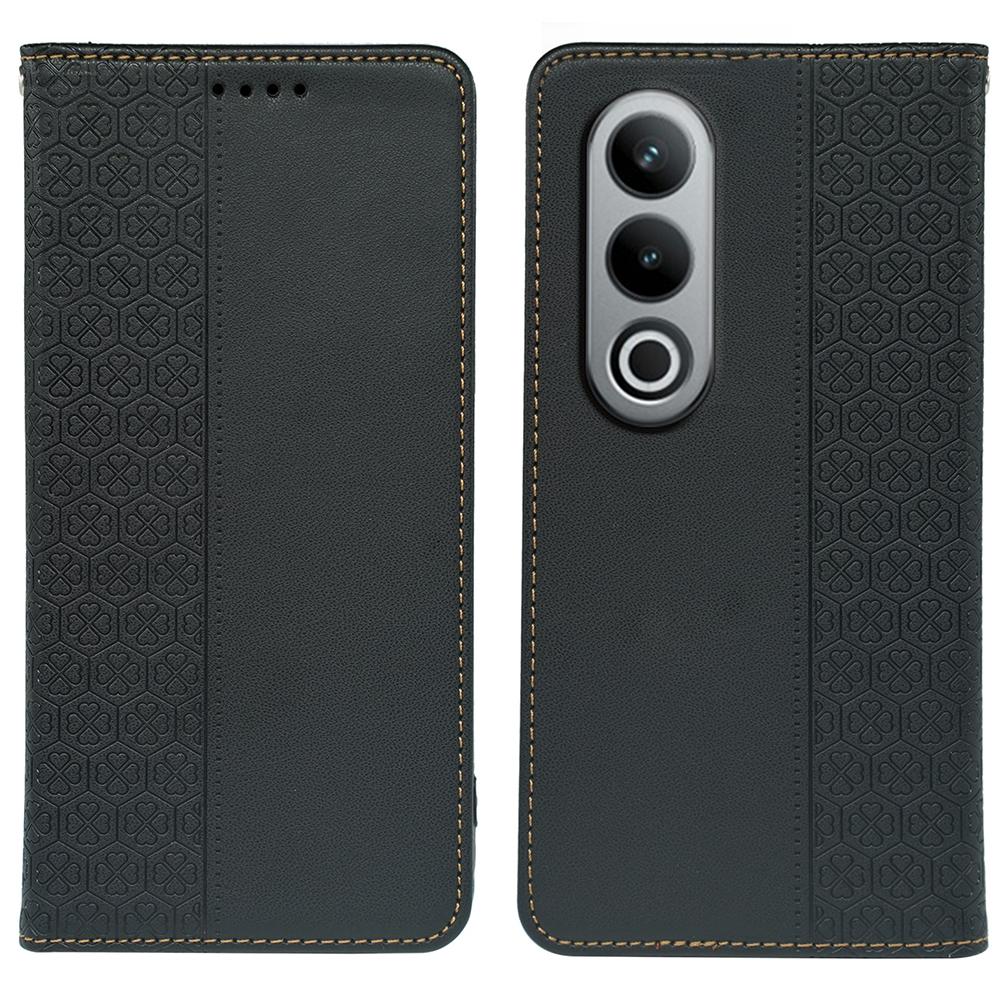 Чехол для OnePlus Nord CE4 5G Кожаный чехол-книжка с четырёхлистным клевером Подставка Кошелёк