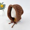 New Arrivals Open Run Women Ribbon Tie Knit Loose Fit Warm Winter Hat