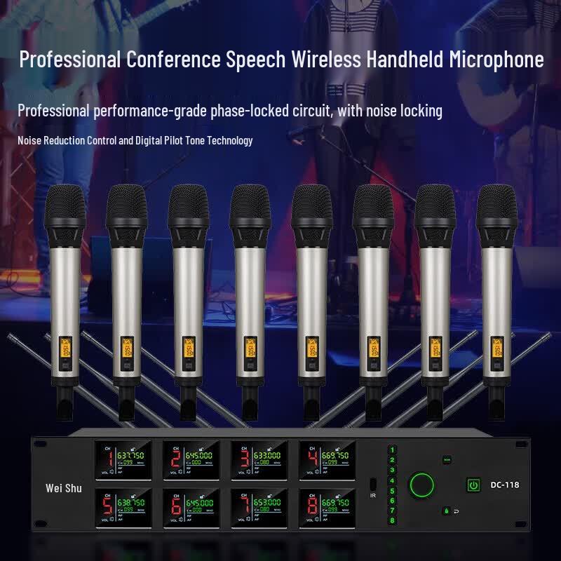 Weishu DC-118 Professional True Diversity Wireless Lapel Microphone System (CN version)