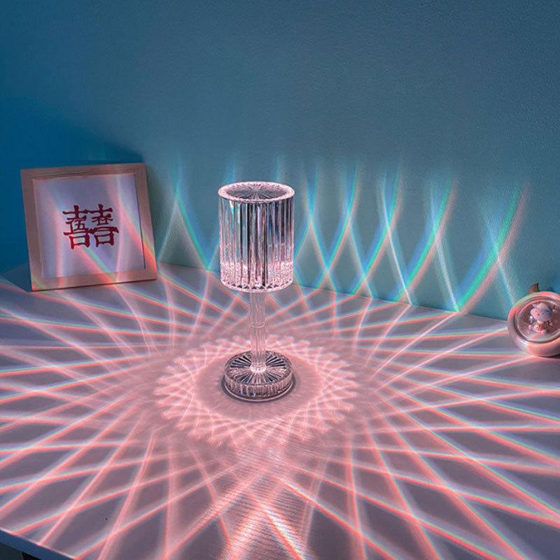 Crystal Lamp Small Waist Net Red Light Bedside Bedroom Led Small Night Lamp Gift Hot Sale Ambience