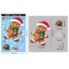 Christmas Glass Stickers Gingerbread Man Snowman Snowflake Decorative Stickers Christmas Party Decoration Santa Claus Electrostatic Stickers