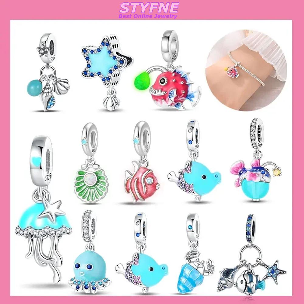 Светлячок Морская звезда Осьминог Медные шармы и Рыба Светящиеся Меняющие цвет Модные Оригинальные браслеты Сделай сам Изысканные ювелирные изделия Подарки