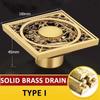 Euro Square Floor Drains Antique Brass Shower Hardware Bathroom Accessories Floor Drain Deodorant Floor Drain Strainer Cover