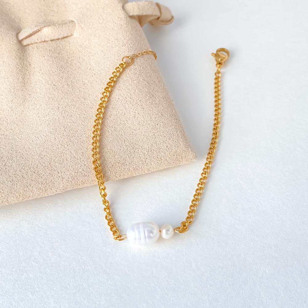 Simple Stainless Steel Imitation Pearl Bracelet Bracelet High Quality Women's Bracelets Jewelry Party Favors