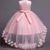Children Girls Lace Princess Dress Elegant Trailing Birthday Dress Baby Girls Christmas Clothes
