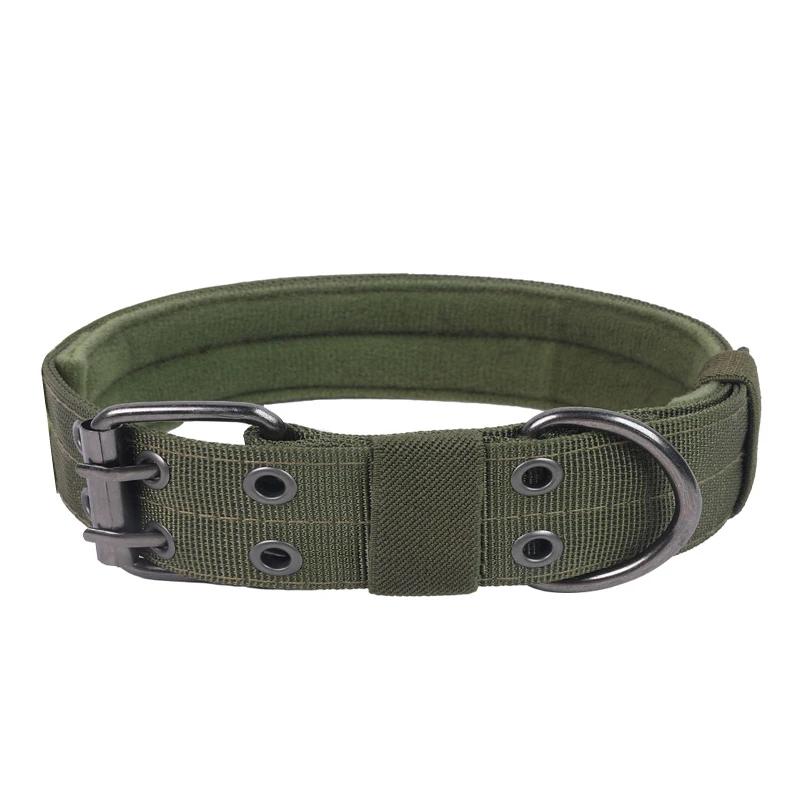 Tactical Military Dog Collar Adjustable Heavy Duty Nylon Pet Collar with Metal Buckle for Medium Large Dogs