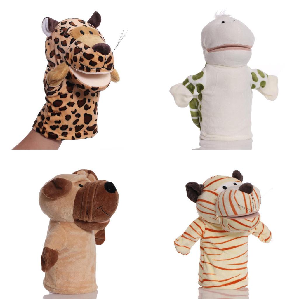 Очаровательная плюшевая игрушка-рукавичка для детей с интерактивным подвижным ртом и мягкой текстурой