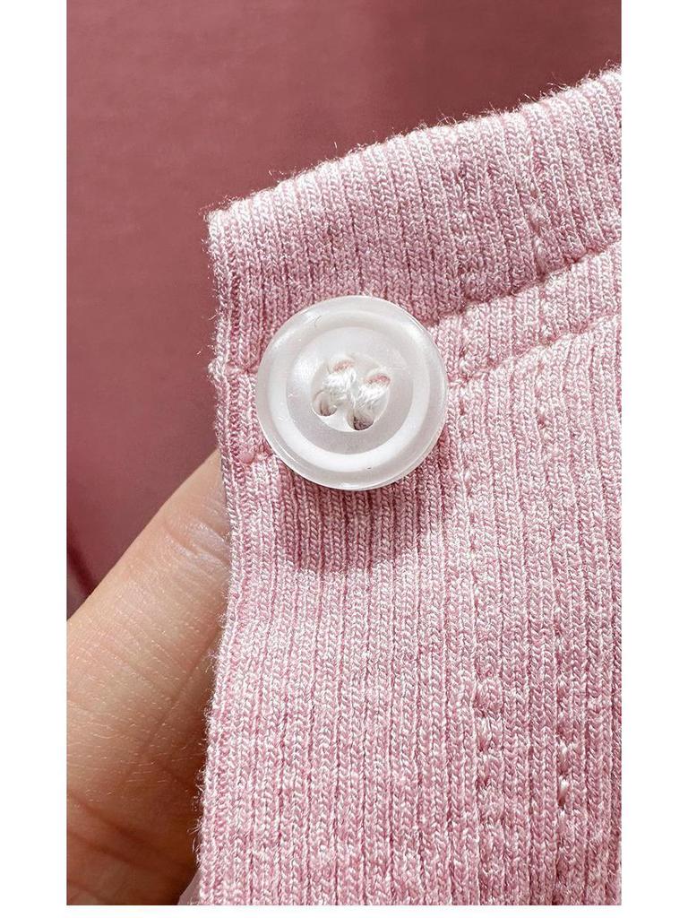 Women's Pink Modal Sleeveless Summer Cardigan - Ice Silk Knitted Shawl for Sun Protection and Air-Conditioned Rooms.