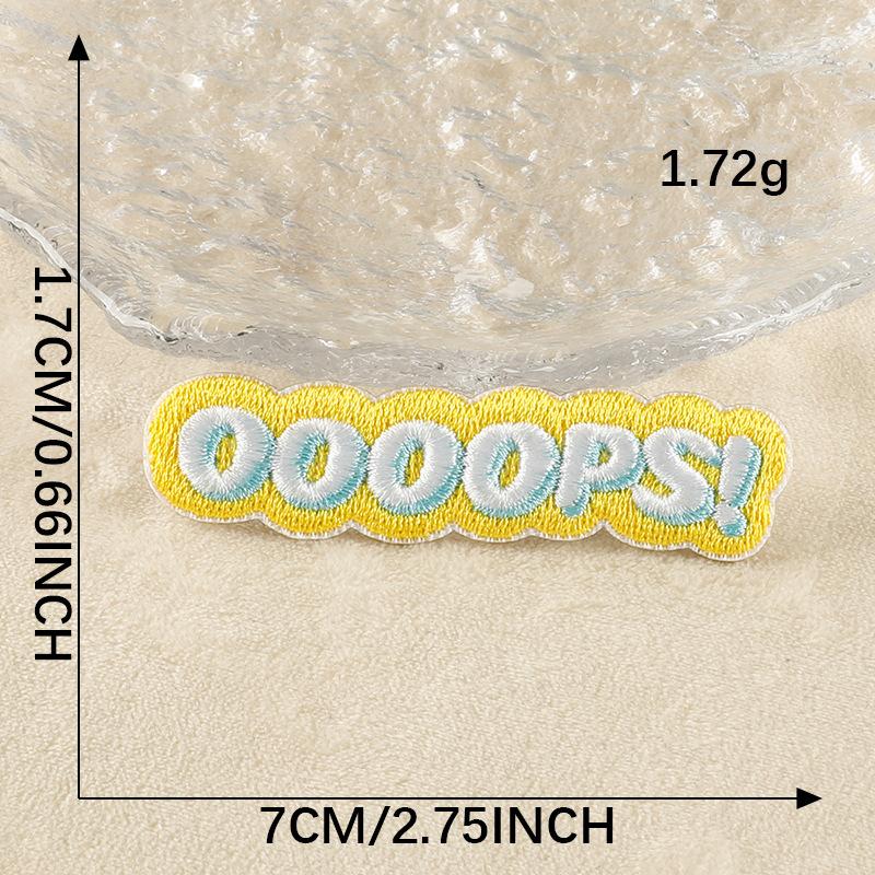 Оригинальный вышитый логотип, мультяшный значок, английская буква, нашивка, аксессуары, ручная работа, сделай сам, вышитая наклейка, наклейка из ткани