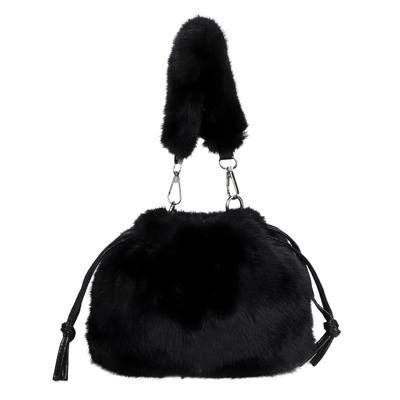 Сумка через плечо Harugio Fur, Сумка-мешок, Женская, Пушистый искусственный мех, Мини-сумка через плечо, Сумка, Маленькая, Черная, Белая, Коричневая, Стильная, Милая, Популярная