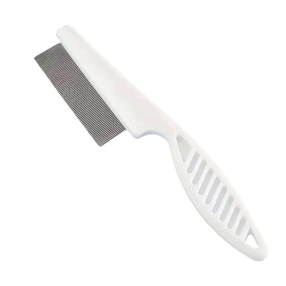 Pet Comb for Flea Dog and Cat Pet Brush for Dogs and Removes Shed Rounded Stainless Brushing Removal, Comb, Cats, Hair, Detangles, Washable, Hygienic,