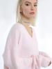 Fall Winter Women's Ultra Soft V-Neck Faux Mink Sweater Lazy Style Loose Knit Top
