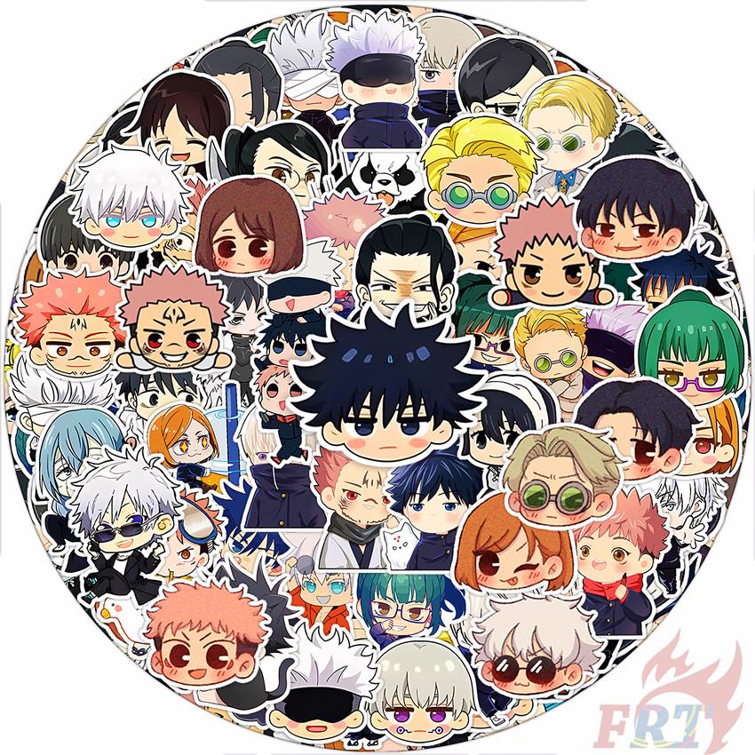 100Pcs/Set Q Jujutsu Kaisen Mini Diary Manual Stickers DIY Scrapbooks Album Decor Decals Stickers