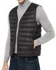 Мужской ультралегкий пуховый жилет без воротника MD108, Жилет, Легкий, Погода, Хранение, (М, Черный)