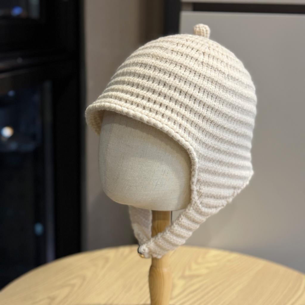 Вязаная шапка-пуловер в корейском стиле для женщин, осенне-зимняя, студенческая, милая, бархатный шарф для шеи, защита ушей, теплая шапочка, шерстяная шапка