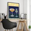 Cartoon Fruit Juice Mojito Aperol Spritz Classic Movie Posters Waterproof Paper Sticker Coffee House Bar Decor Art Wall Stickers