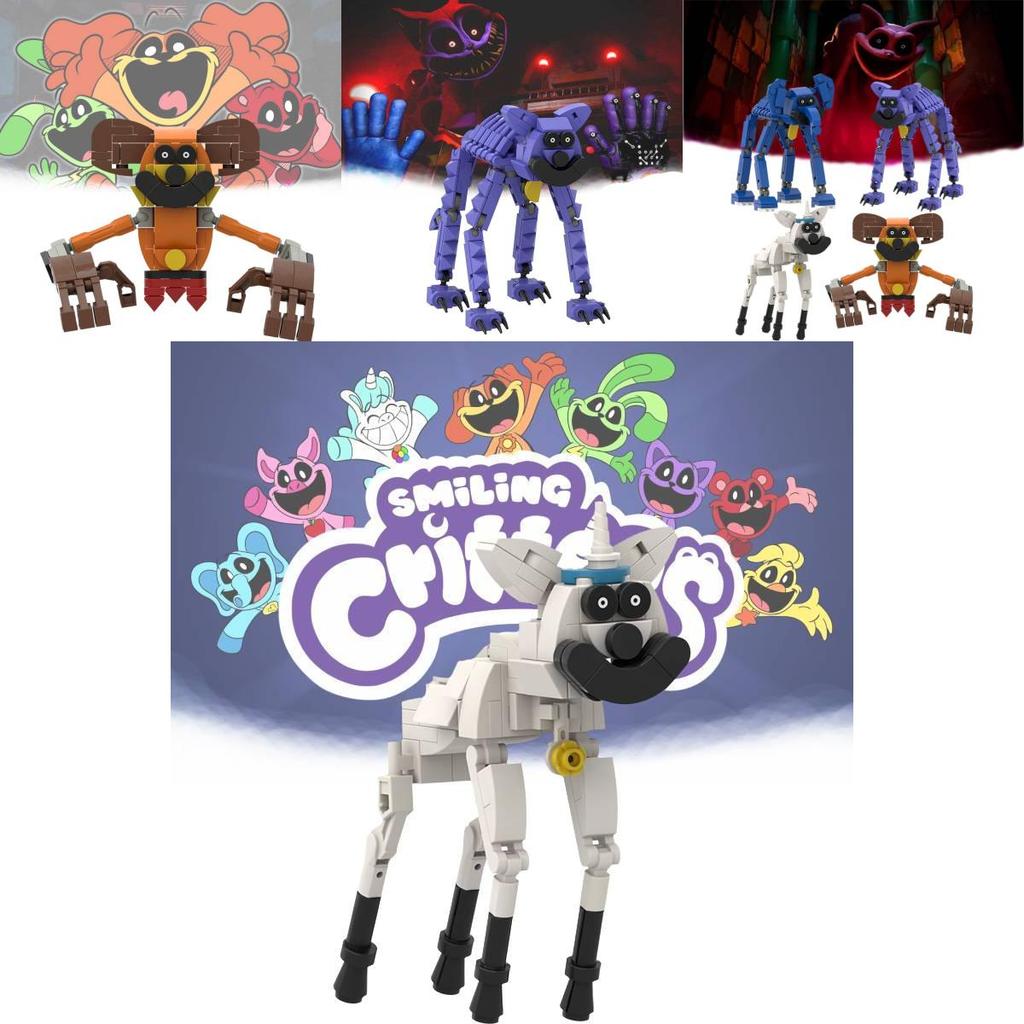 Очаровательные улыбающиеся животные, пазлы, конструктор, игрушка, высококачественные пластиковые фигурки