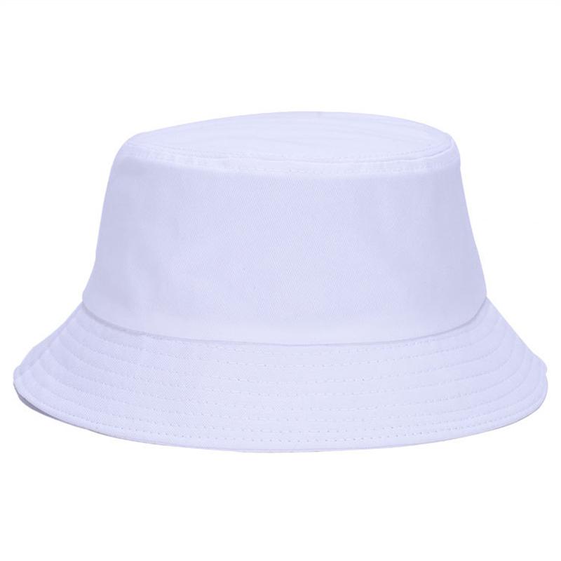 Solid Fashion Bucket Hats Summer Hat For Women Men Sun Cotton Flat Top Hat Fisherman Panama Hats