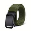 New Automatic Buckle Belt, Canvas Tactical Workwear Casual Outdoor Military Training Pants Belt For Men
