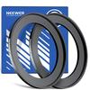 NEEWER Step Up Ring 2 Piece Set Ultra Thin Aluminum Alloy Adapter Ring Filter Diameter Conversion Adapter 1 Cleaning Cloth Included 58-82mm