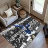 Football Player Action Area Rug Design for Hallway Dining Room Kitchen Study Room Antislip Carpet Office Home Decor