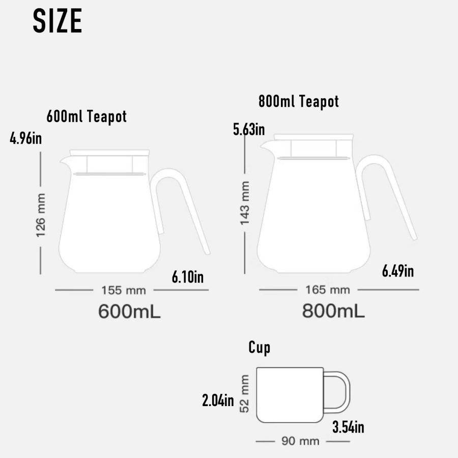 Чайник Samadoyo из высокоборосиликатного стекла, чайник для фруктового чая, набор для послеобеденного чая с фильтром, чайный сервиз 600 мл