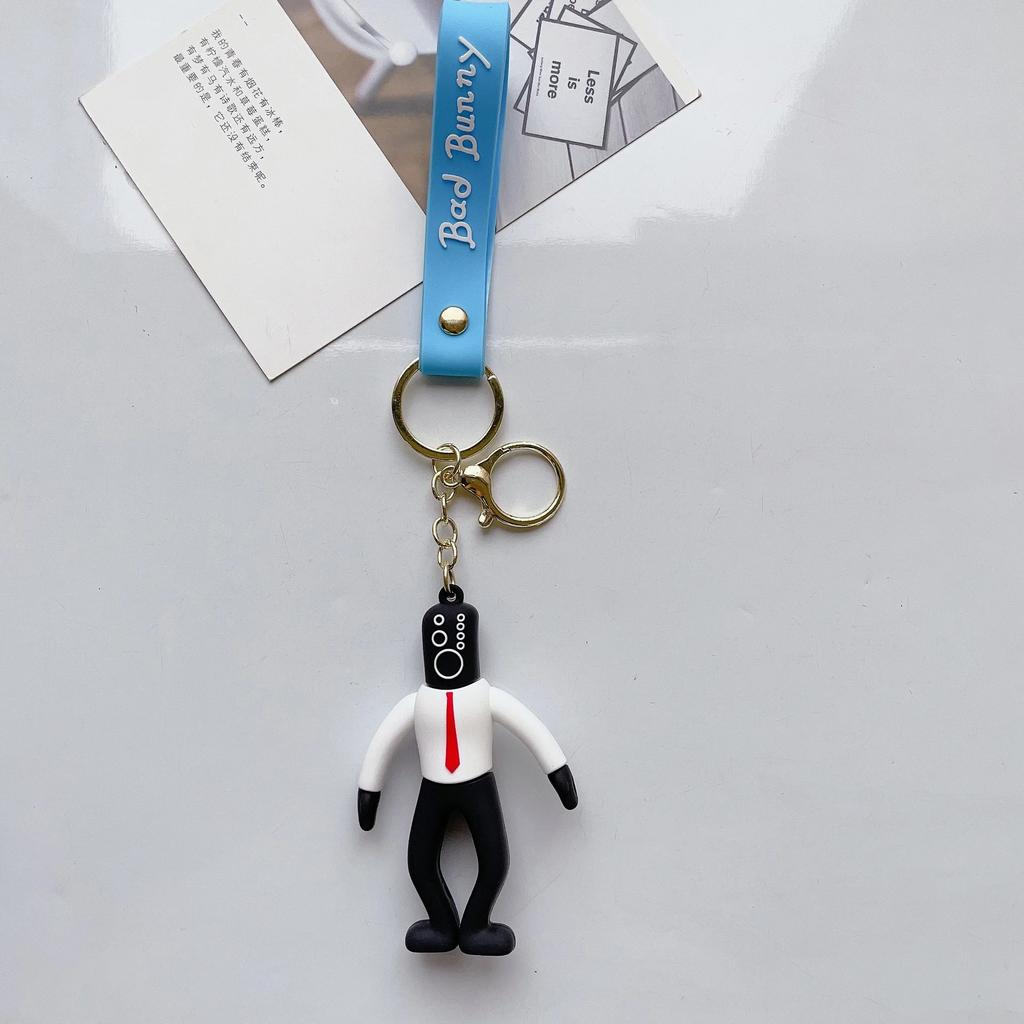 Cuphead Keychain Anime Cartoon Mugman Figures Doll Skibidi Toilet Man Keyring Pendent Car Key Chains Kids Toys Christmas Gifts