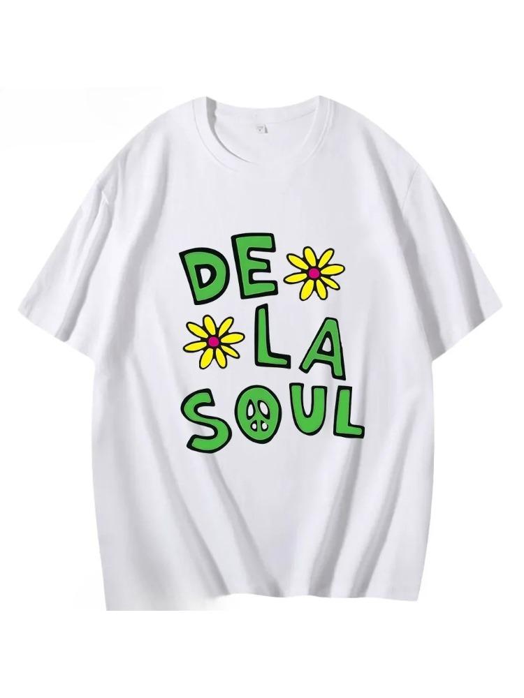 Аниме Футболки De La Soul Красивая Футболка Dela С Коротким Рукавом Одежда Мужчины Женщины Милый Мультяшный Манга Футболки Хай стрит