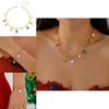 Snowflake Christmas Necklace And Earrings Set With Alloy Accents For Seasonal Gift