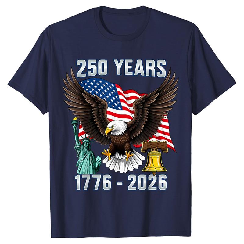 США 250 лет Все еще Свободны Печать Флаг Футболка Унисекс Крутая Забавная Паттерн Статуи Свободы Футболки Хип-Хоп Уличные Футболки 2026