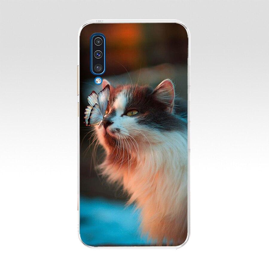 Чехол для Samsung Galaxy A50 A 50, цветной защитный чехол с принтом кота, мягкие силиконовые чехлы из ТПУ для Galaxy A50, Fundas Coque Capa